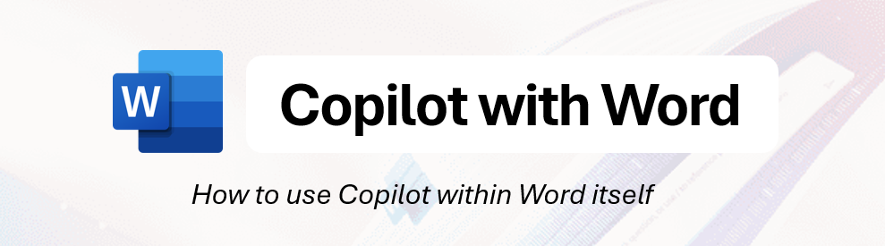 Interface de introdução do Copilot no Word