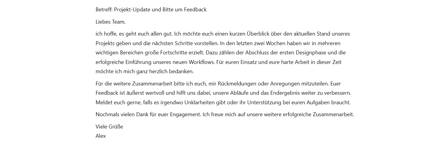 german email example