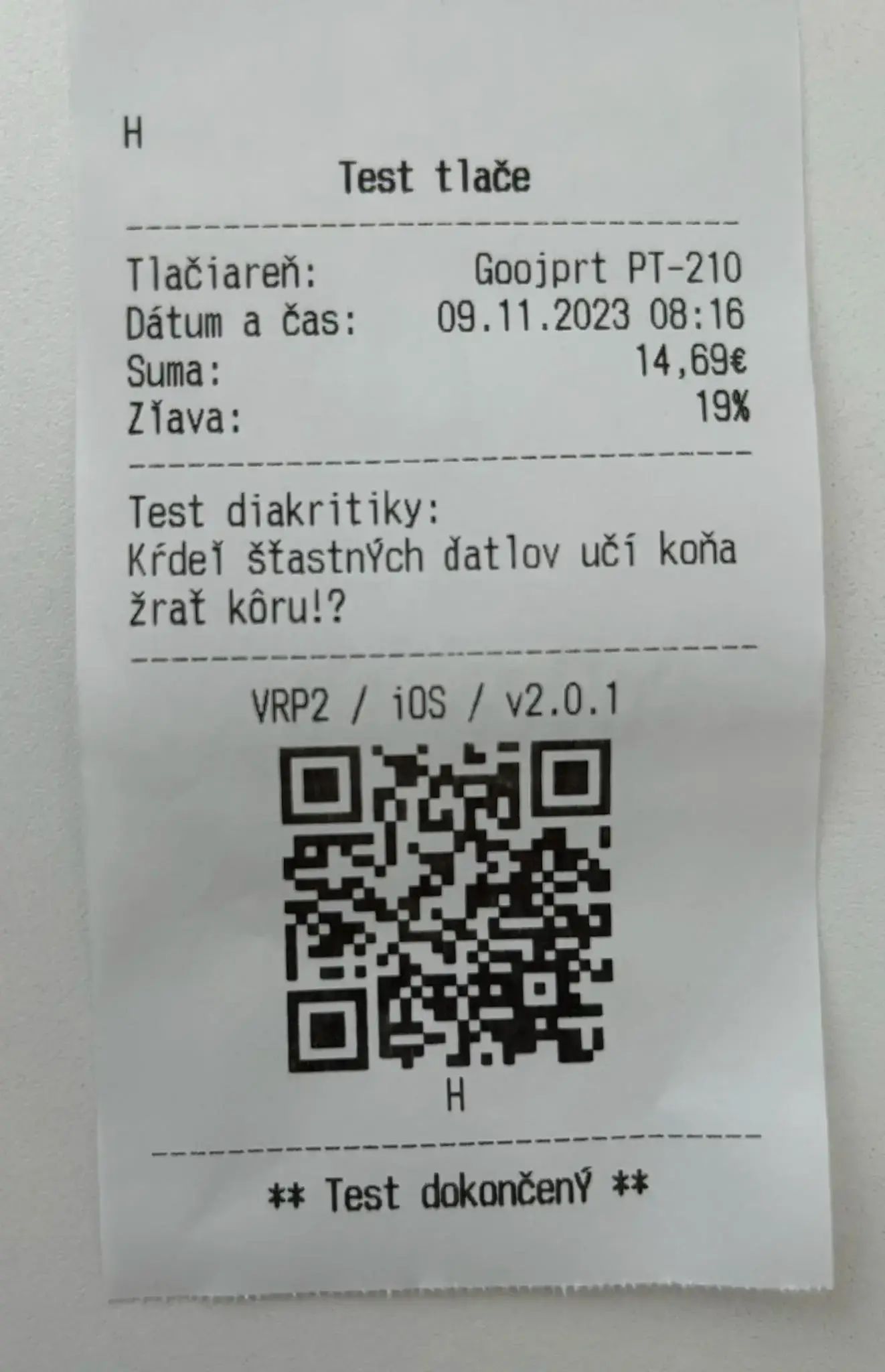Receipt image with text extraction