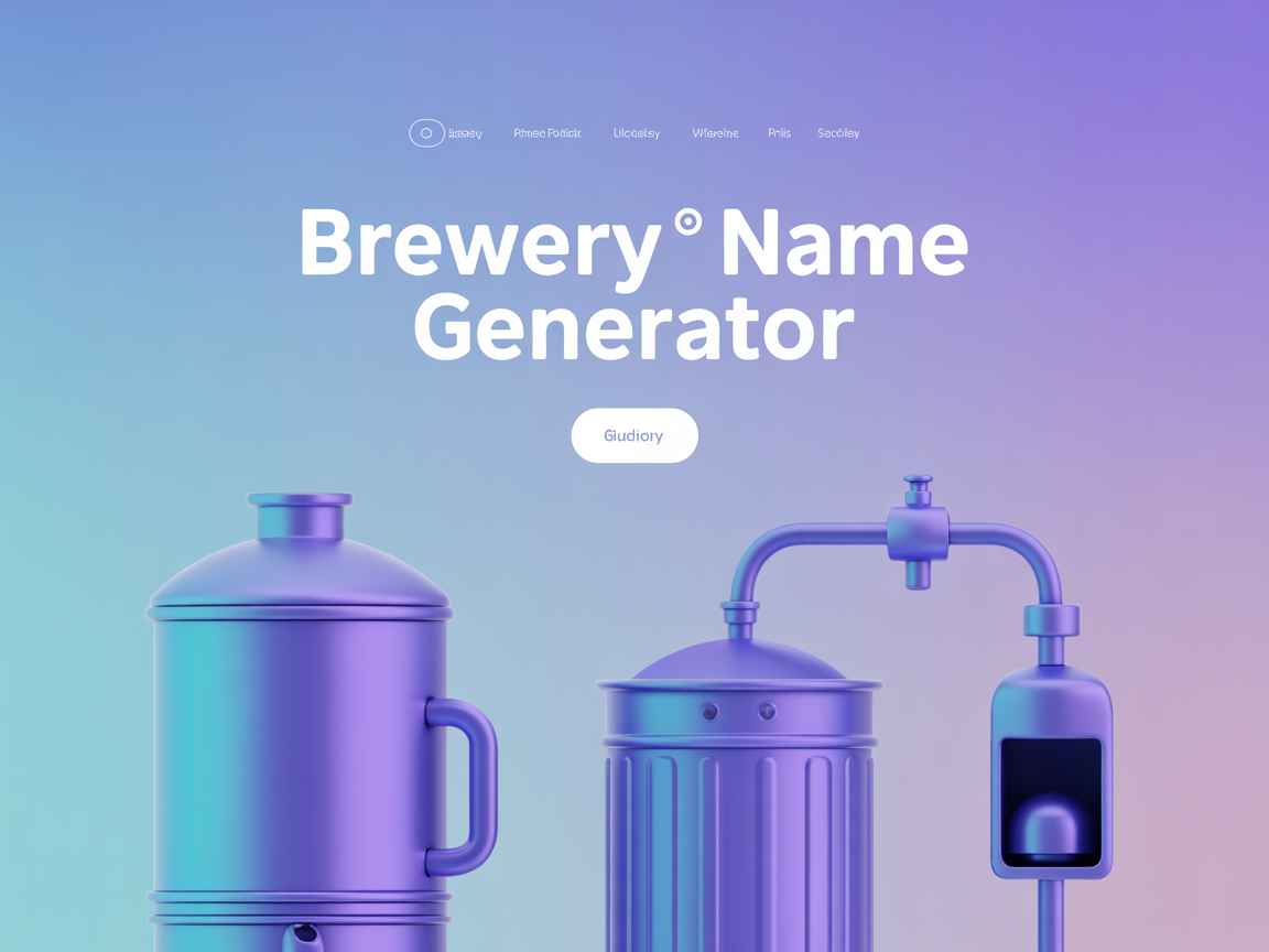 Brewery Name Generator AI