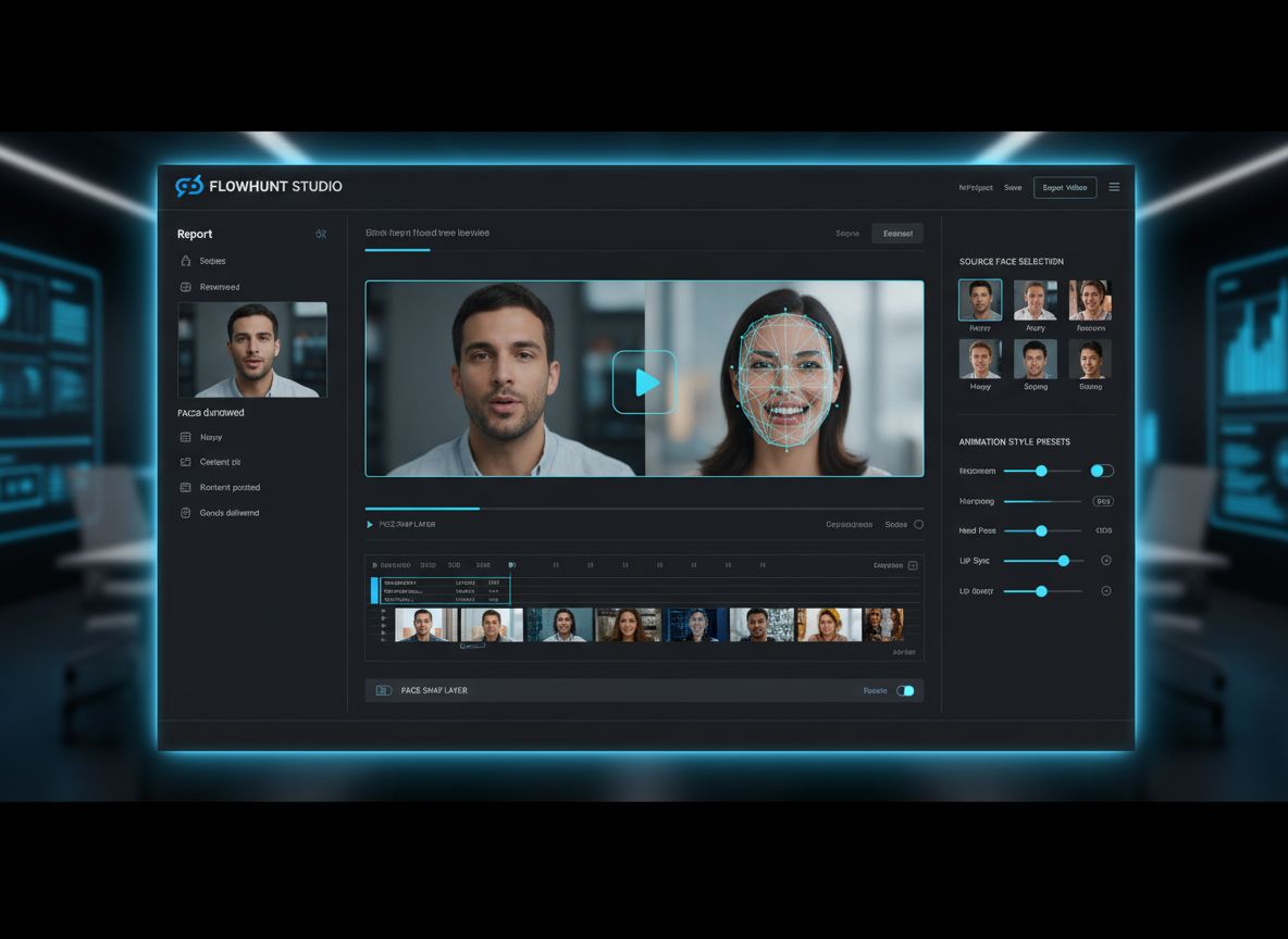 Ovládněte AI výměnu obličeje a animaci s WAN 2.2 Animate Replace ve FlowHunt Photomatic