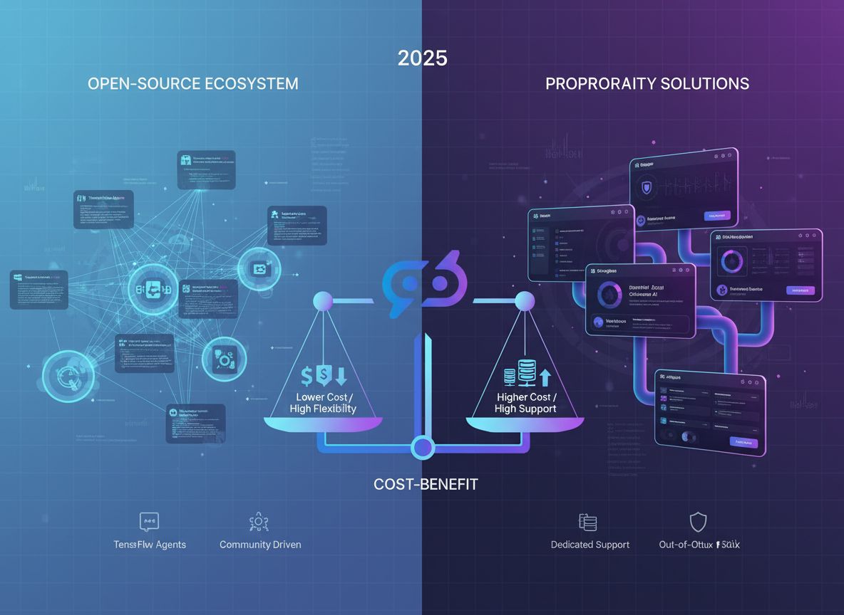 Construtores de Agentes de IA Open-Source vs Proprietários: Análise de Custo-Benefício 2025