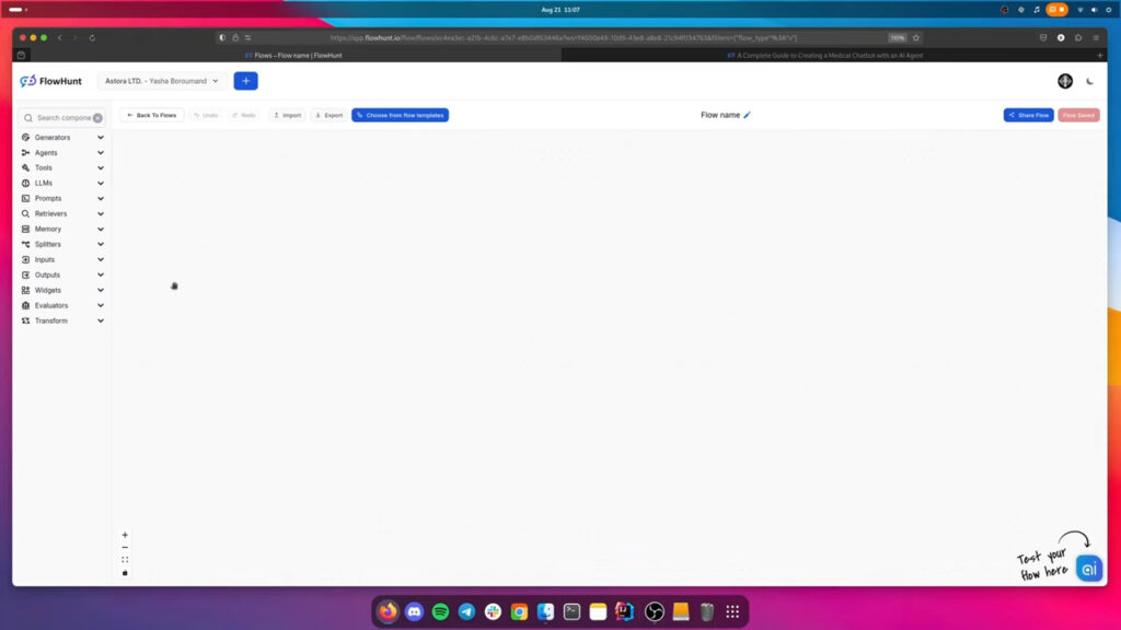FlowHunt My Flows tab