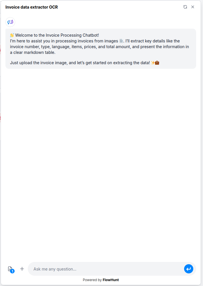 Processing attachment in FlowHunt OCR