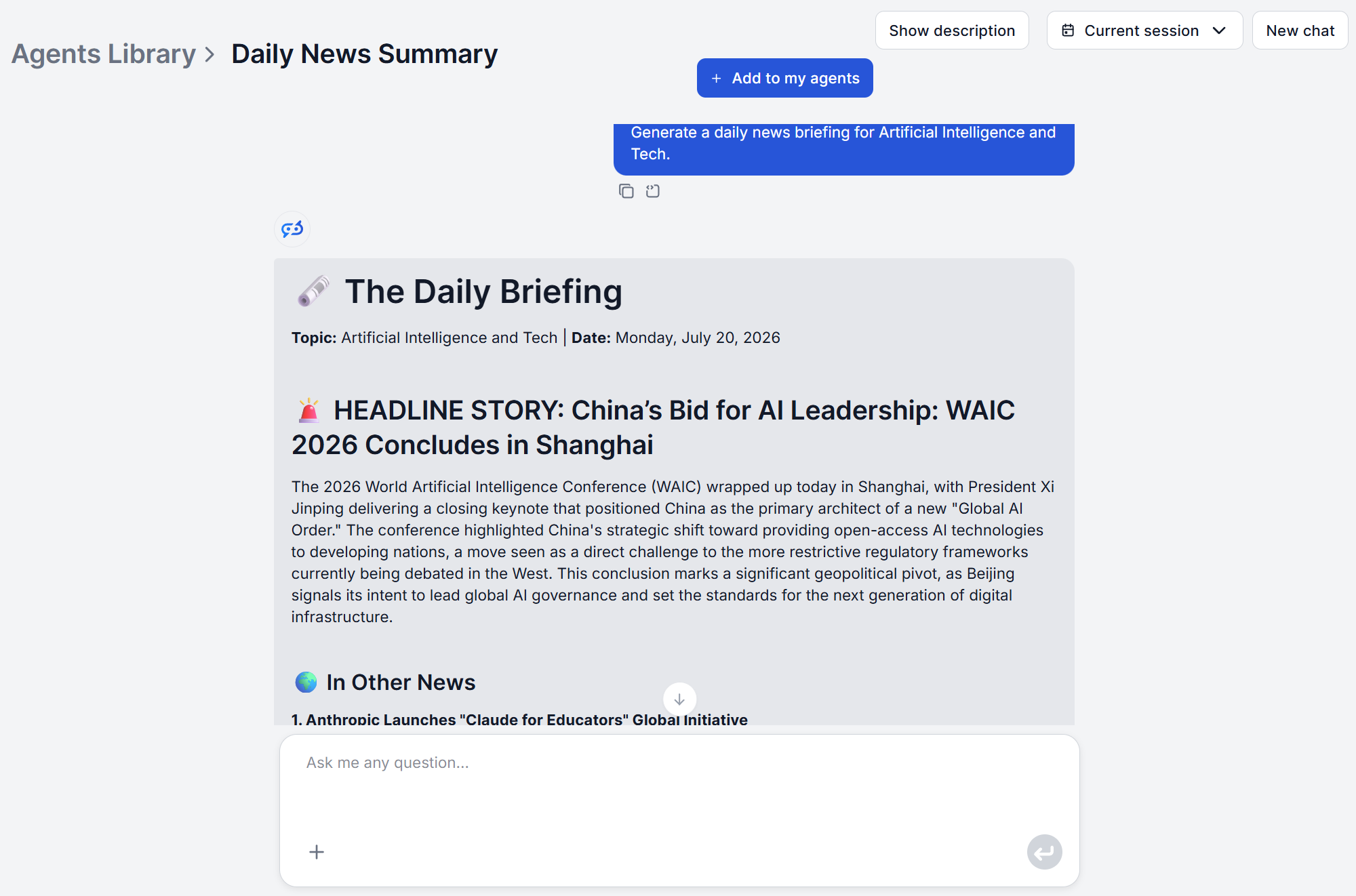 FlowHunt Daily News Summary digest result for AI and Tech, dated July 20, 2026