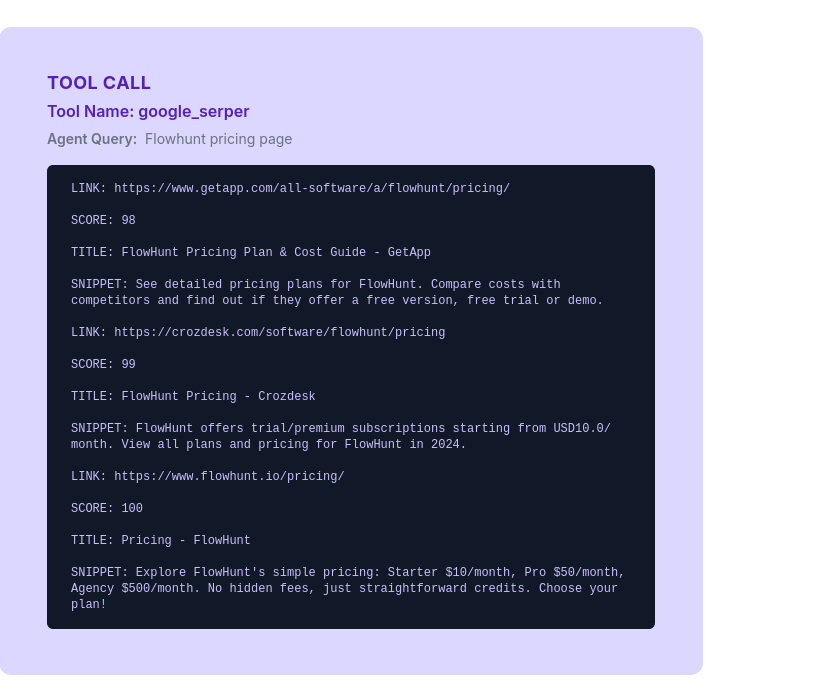 Google tool call by DeepSeek