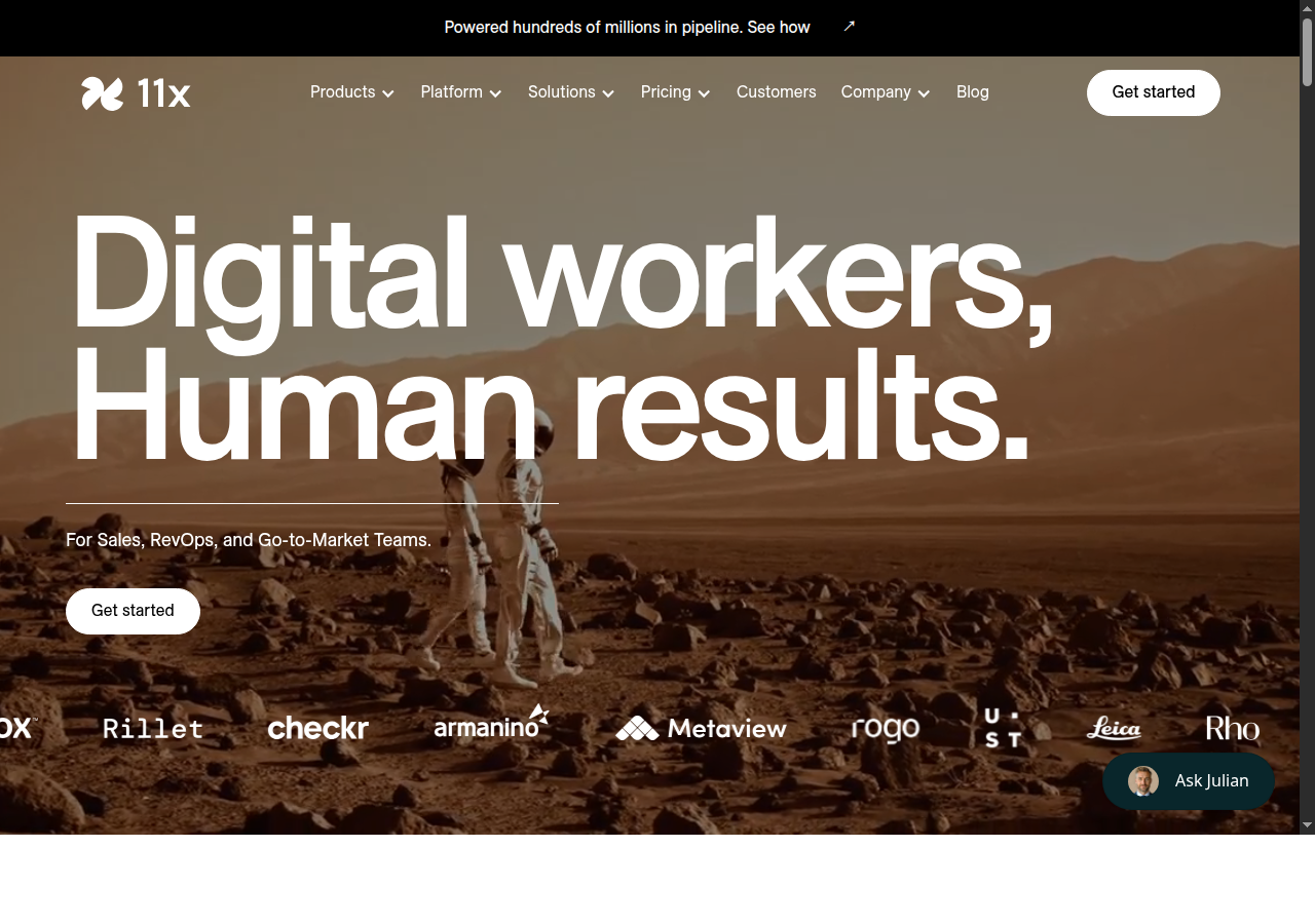 11x.ai digital sales workers platform