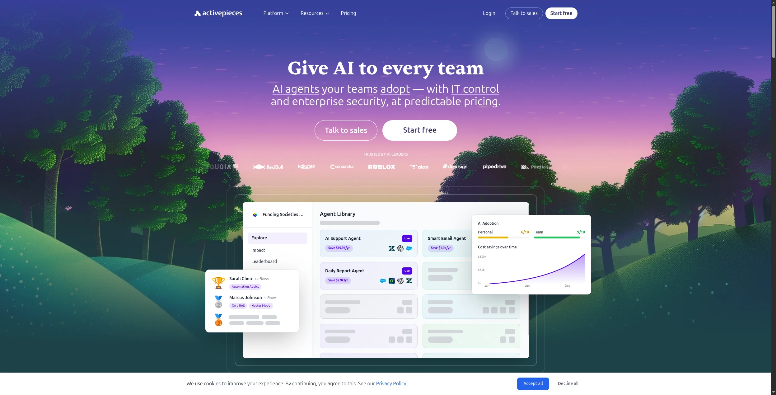 Activepieces dashboard