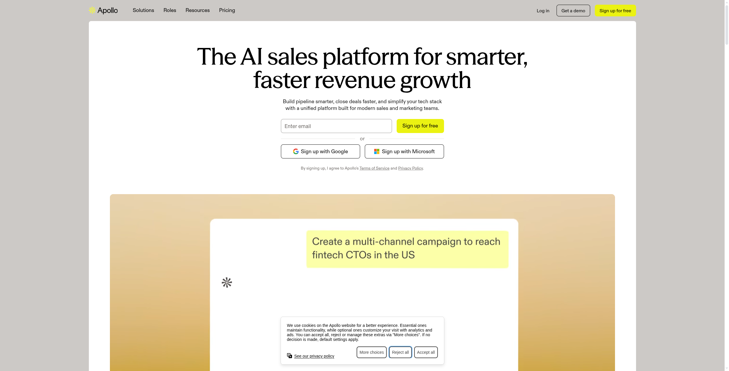 Apollo.io sales intelligence platform