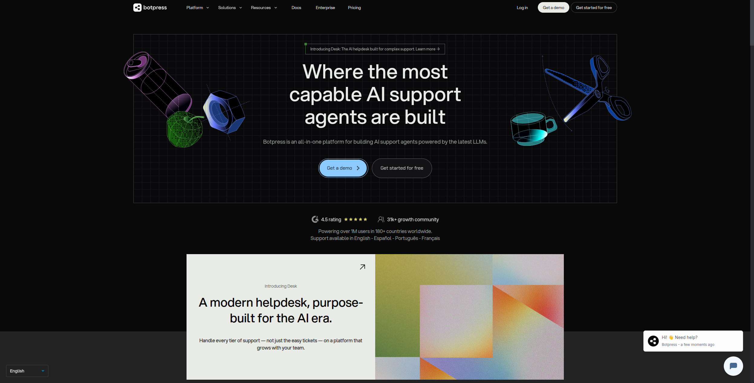 Botpress chatbot platform interface