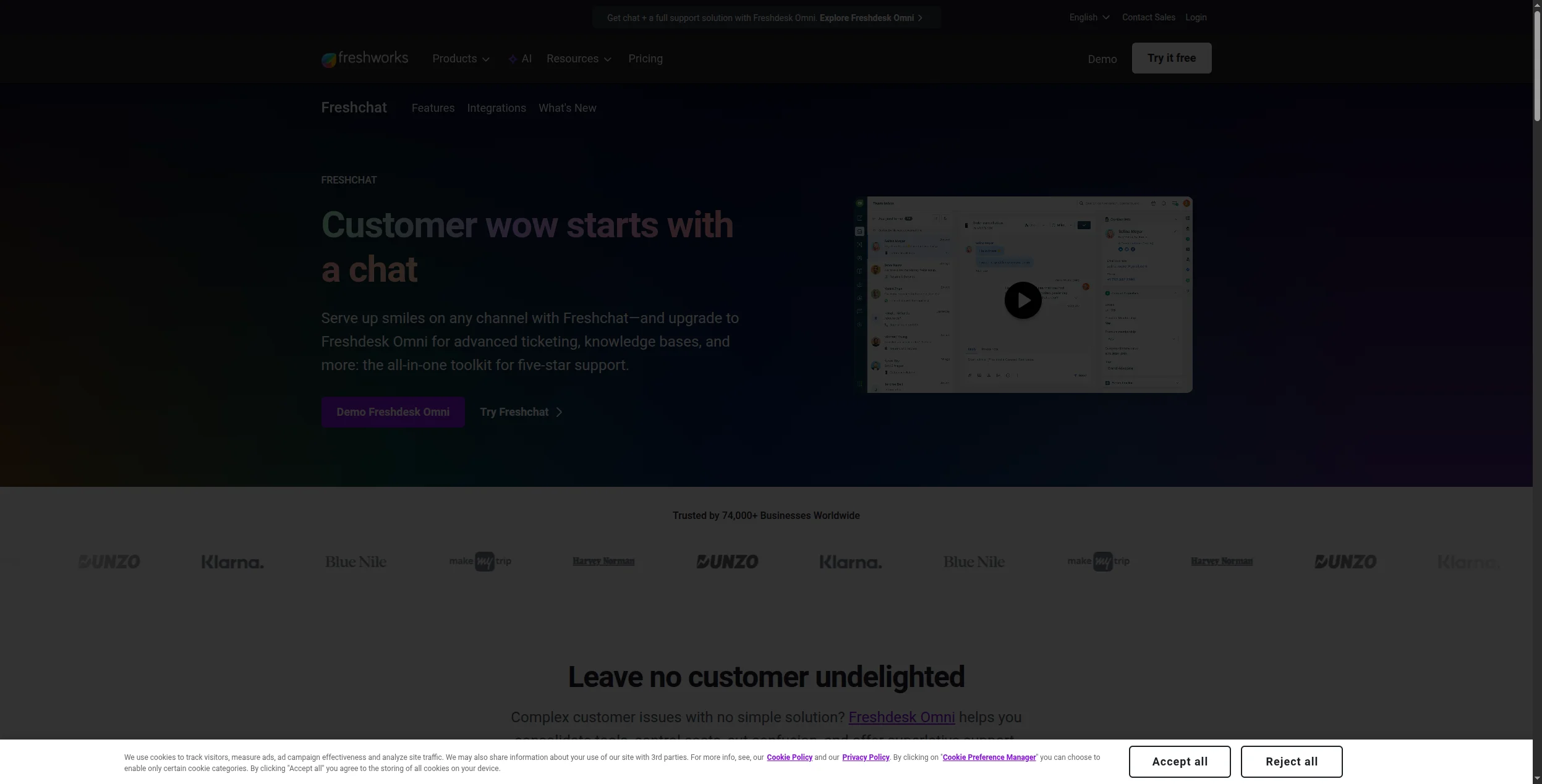 Freshchat / Freshworks panosu