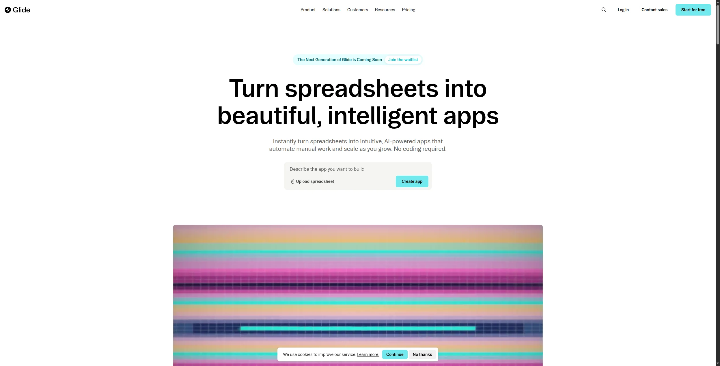 Glide no-code app builder