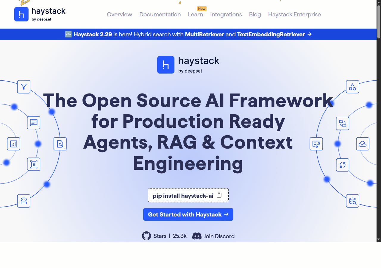 Haystack by deepset — production NLP pipeline framework