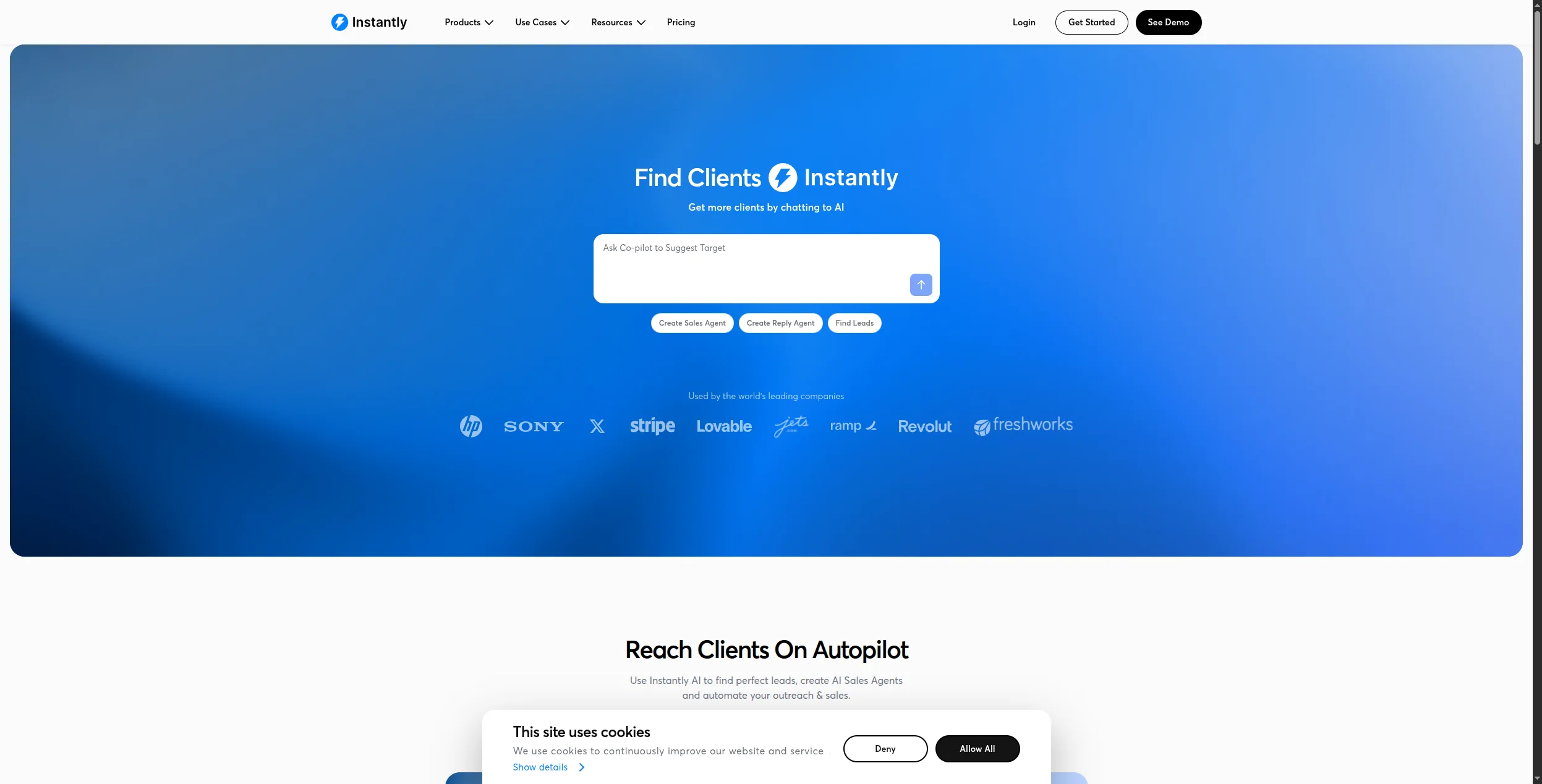 Instantly.ai cold email platform