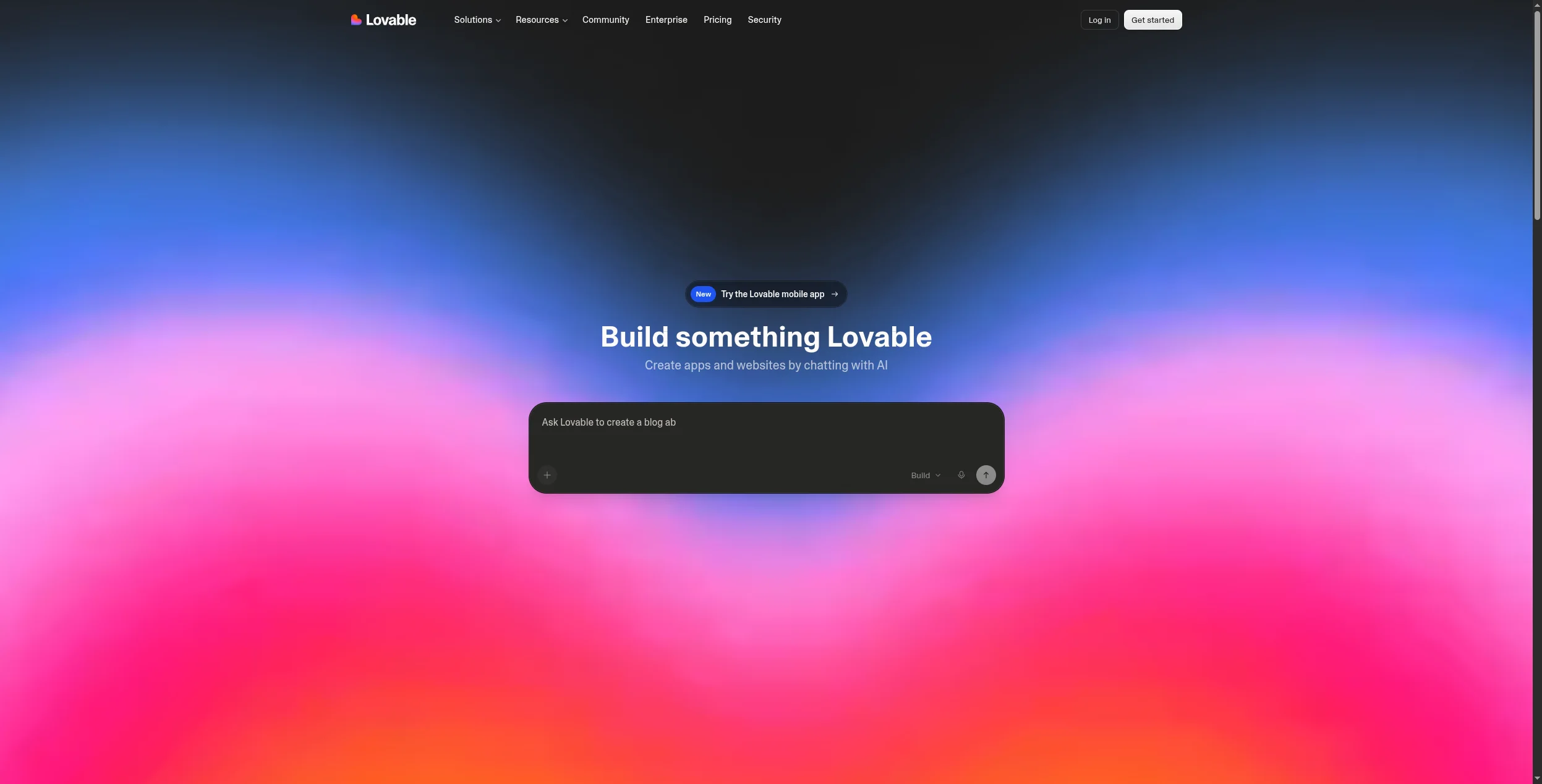 Lovable AI app builder