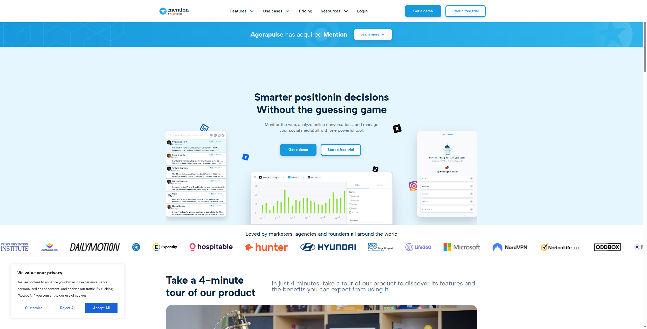 Mention brand monitoring tool