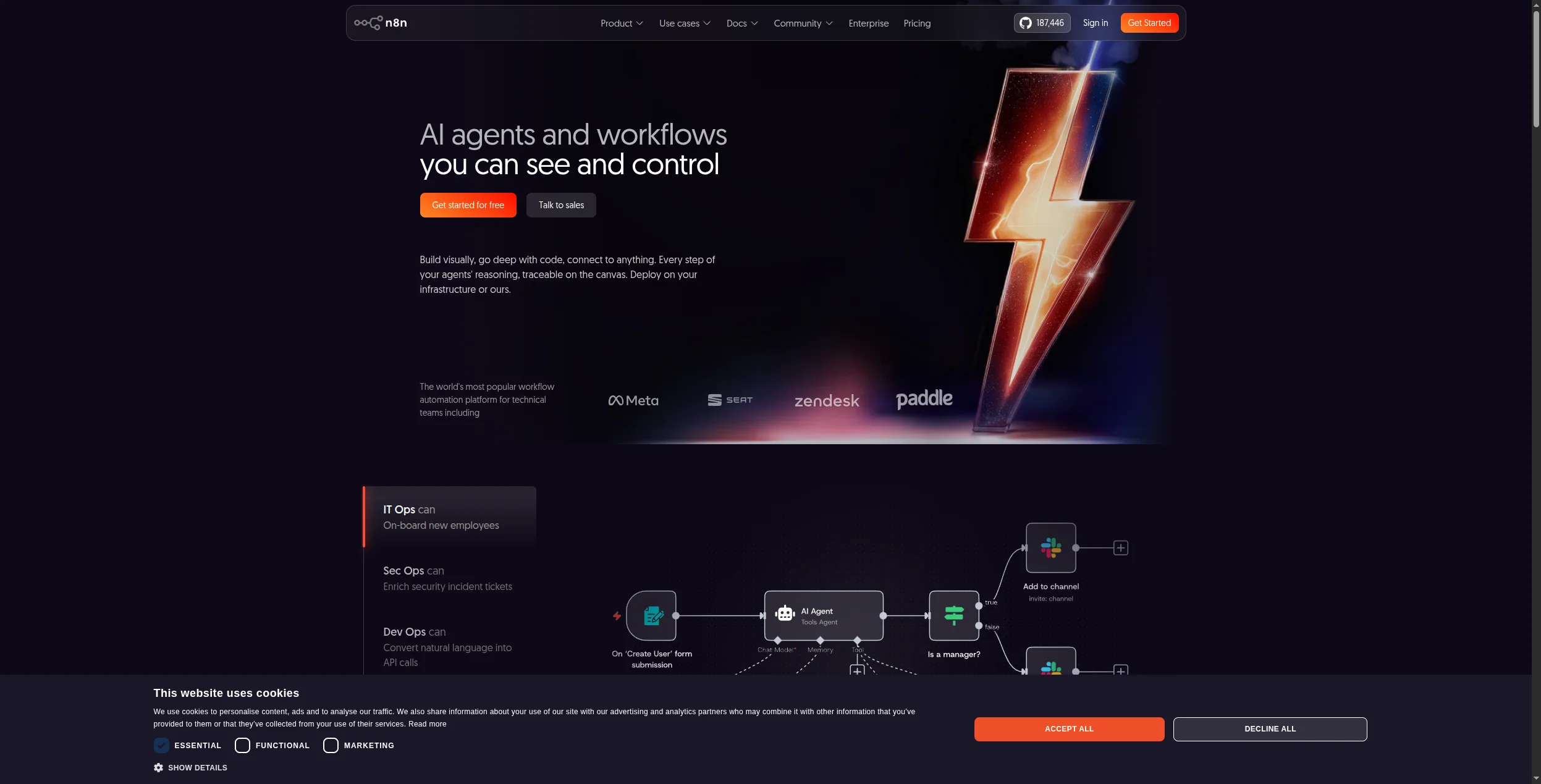 n8n workflow editor
