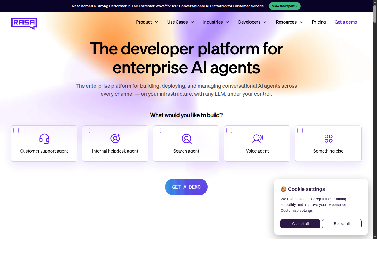 Rasa open-source conversational AI framework
