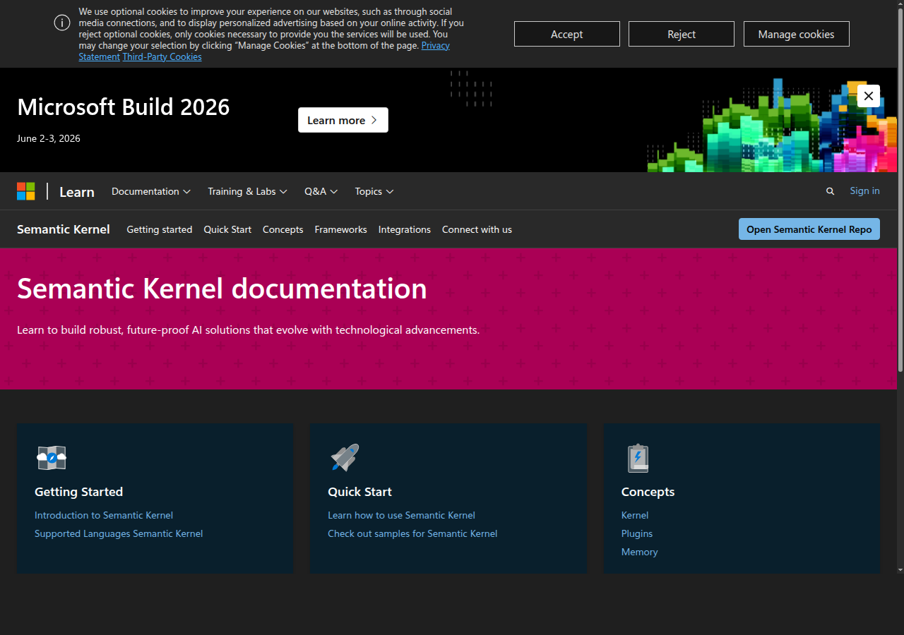 Microsoft Semantic Kernel SDK for enterprise AI