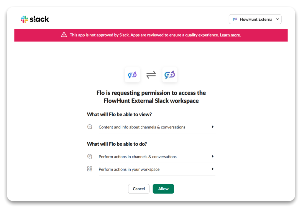 Grant Slack Permissions