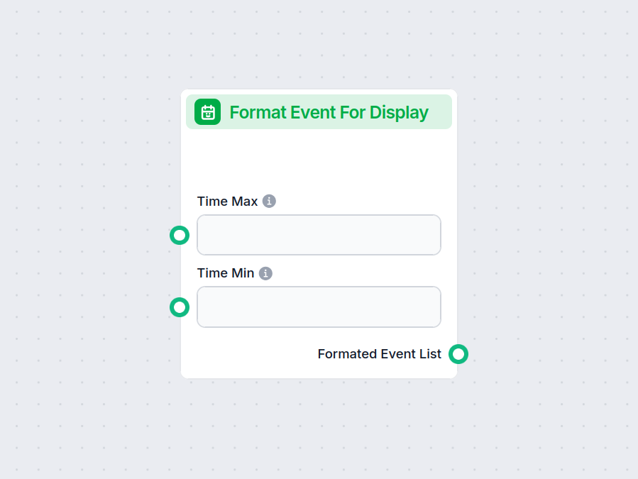 Format Event Display