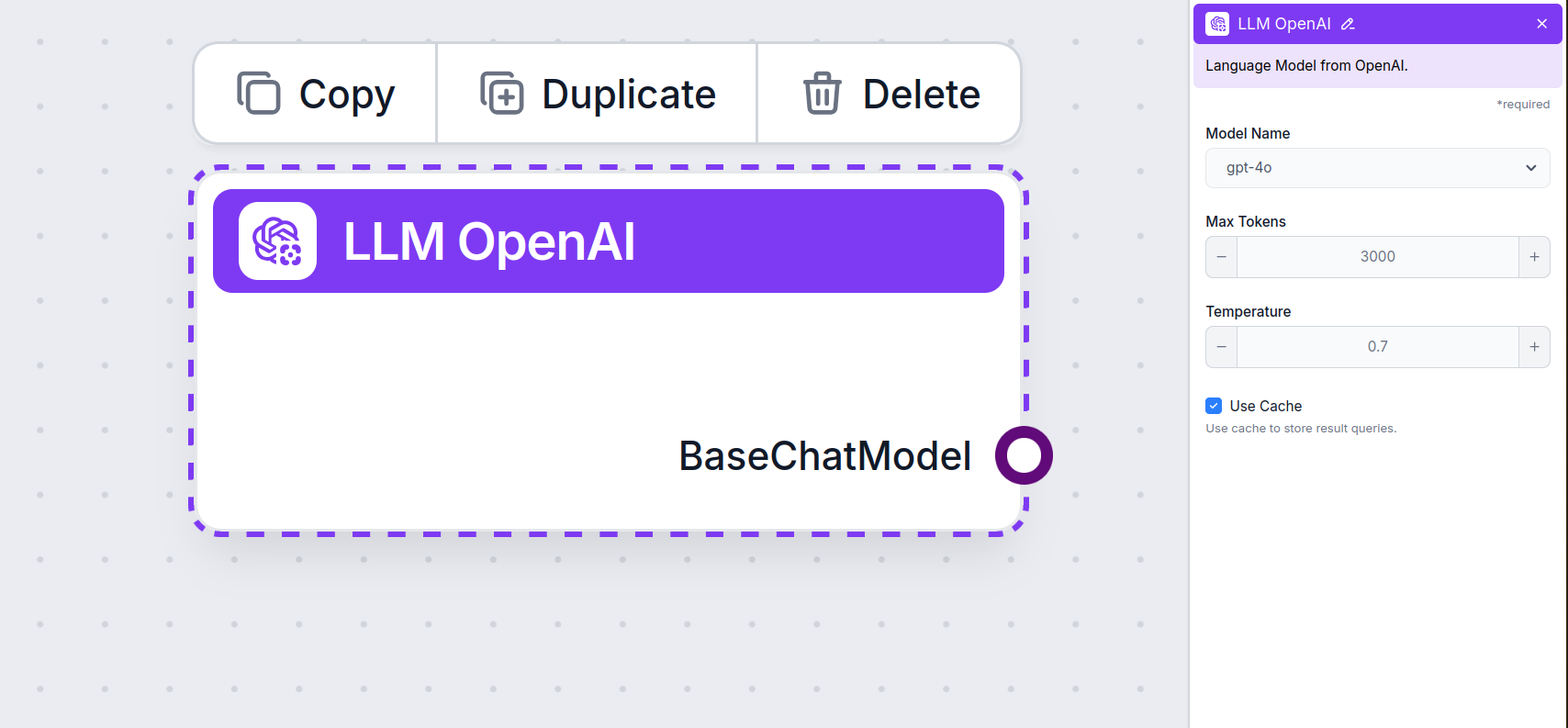LLM OpenAI component