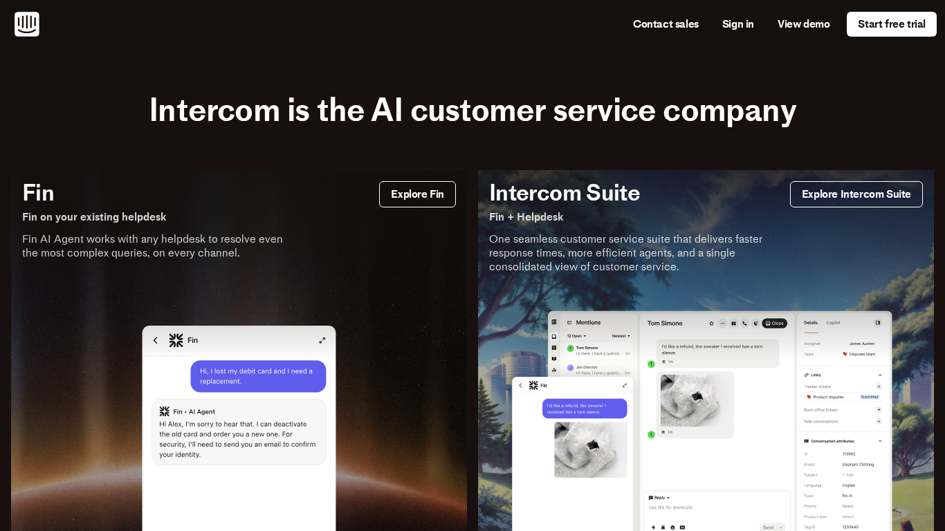 Intercom platforminterface met omnichannel chatbotmogelijkheden
