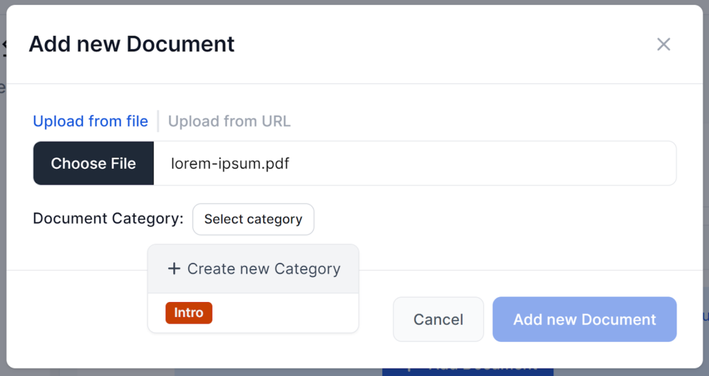 Add new Document category in FlowHunt
