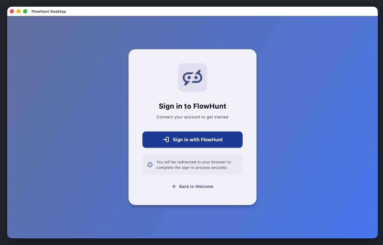 Secure authentication and sign-in flow