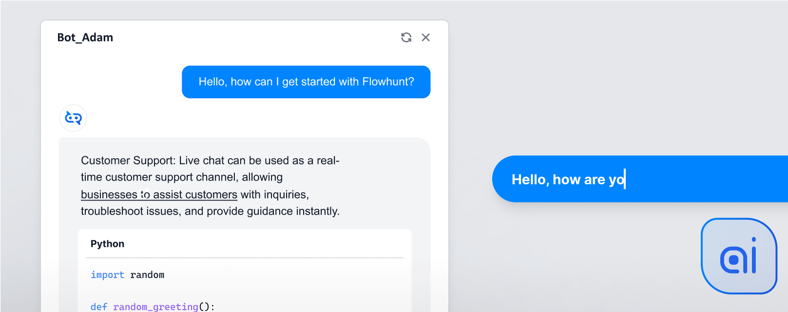FlowHunt AI chatbot