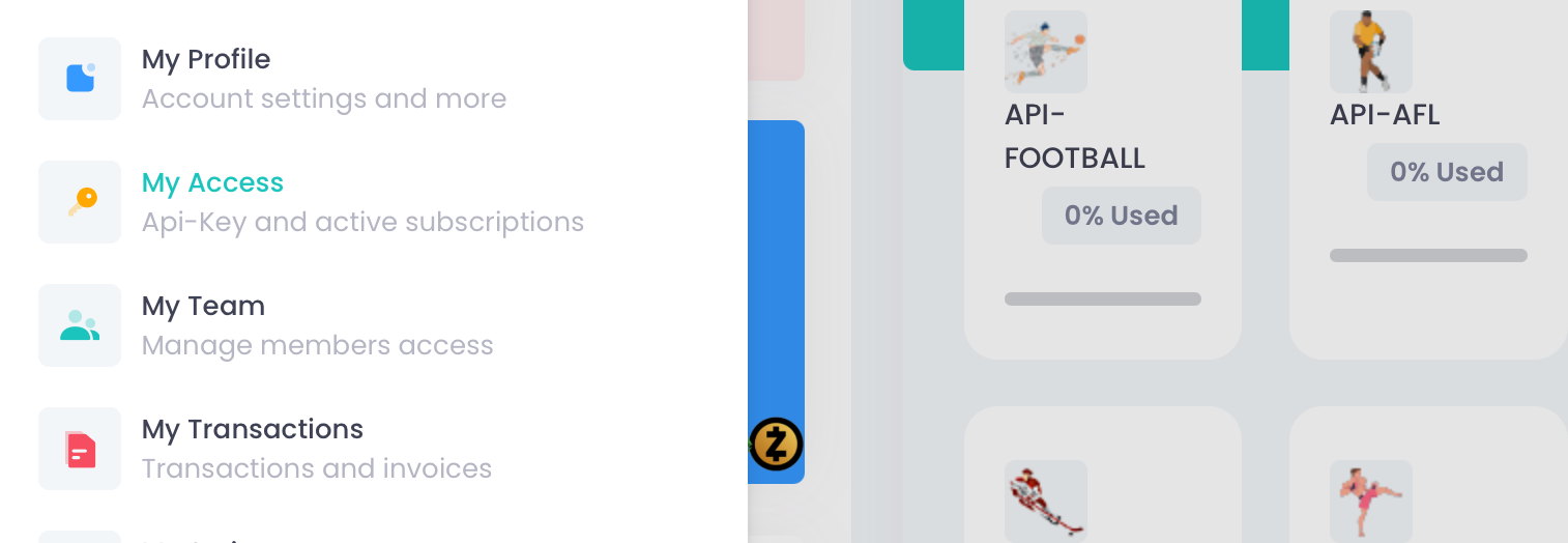 API-Sports API key retrieval