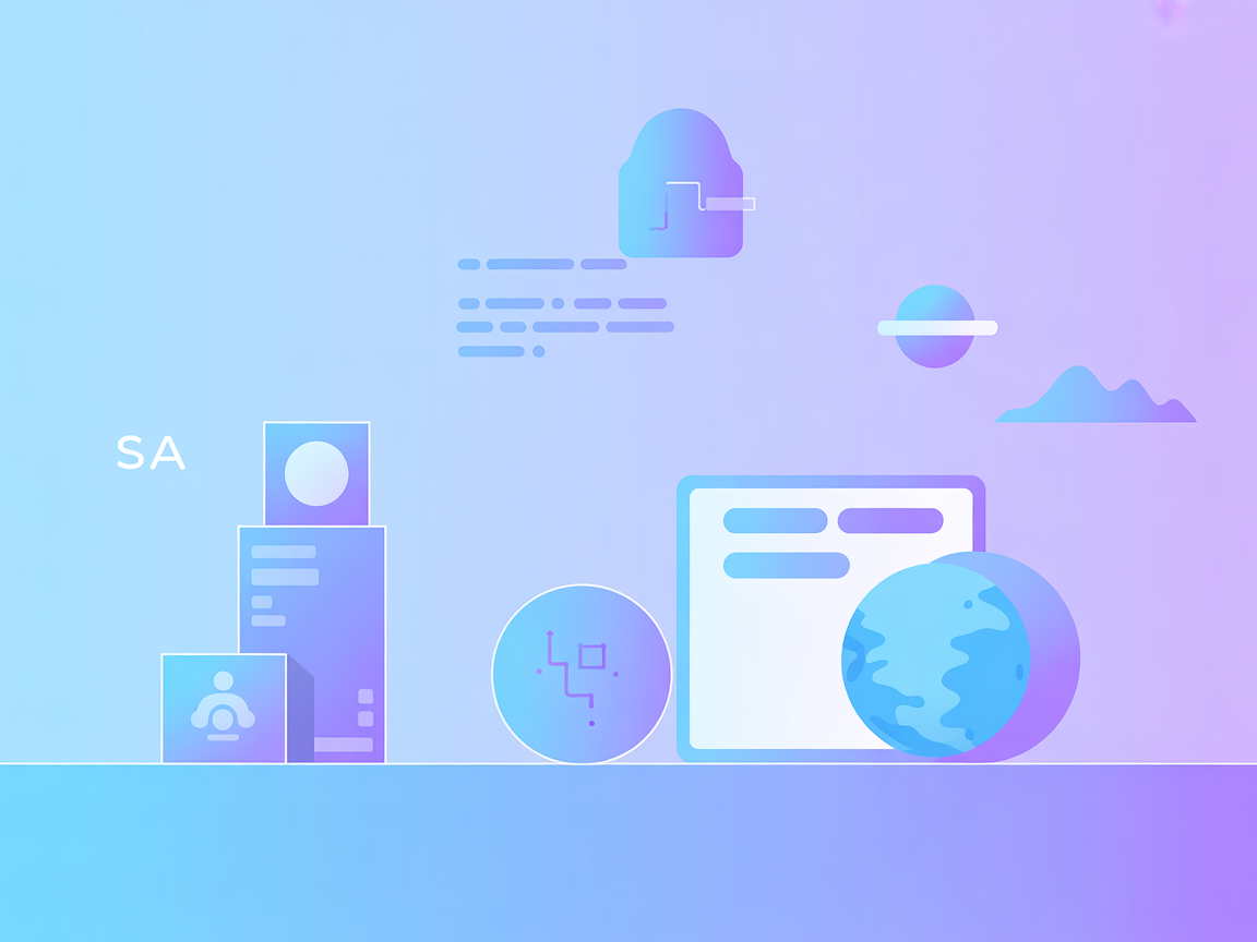 数据抓取自动化 SaaS 矢量插画