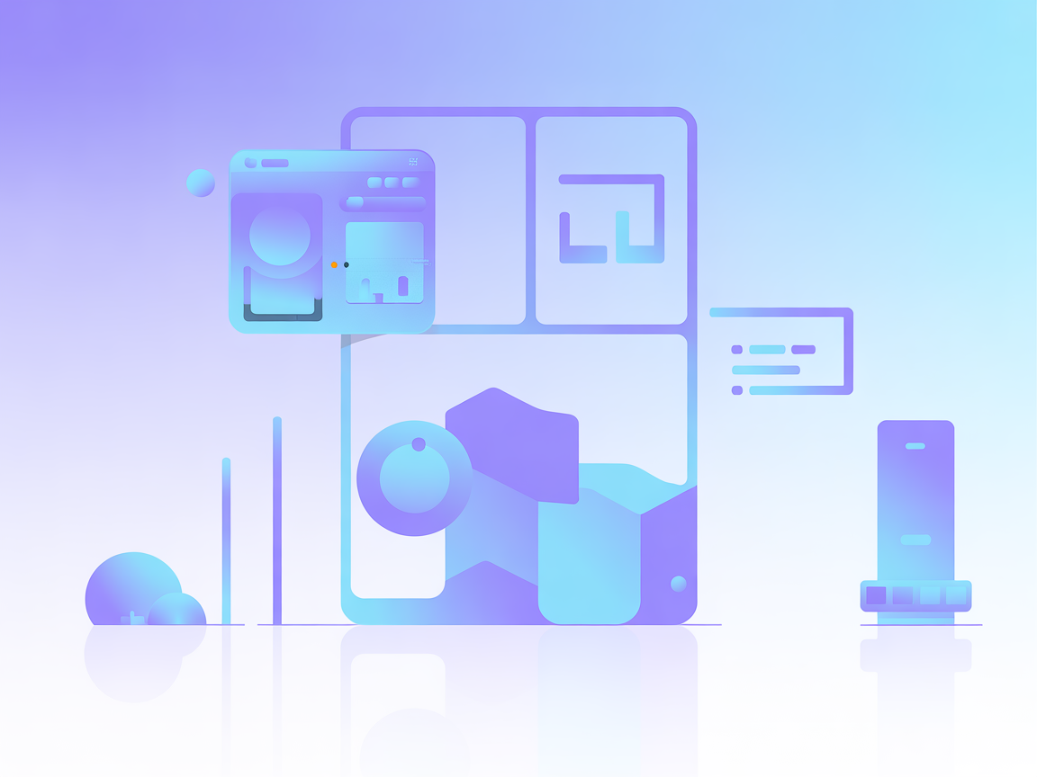 Ilustración minimalista de SaaS representando la generación automática de informes web