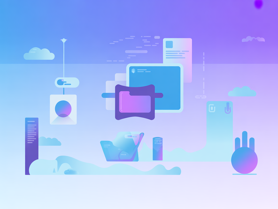 Minimalistische vectorafbeelding van Docker images en GitHub Actions workflow-symbolen