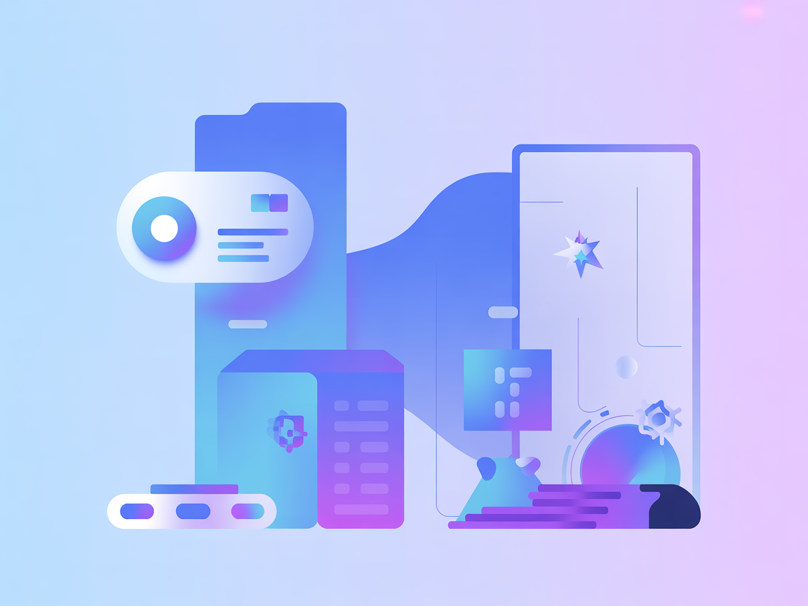 Minimalistische vectorillustratie die Salesforce-integratie weergeeft