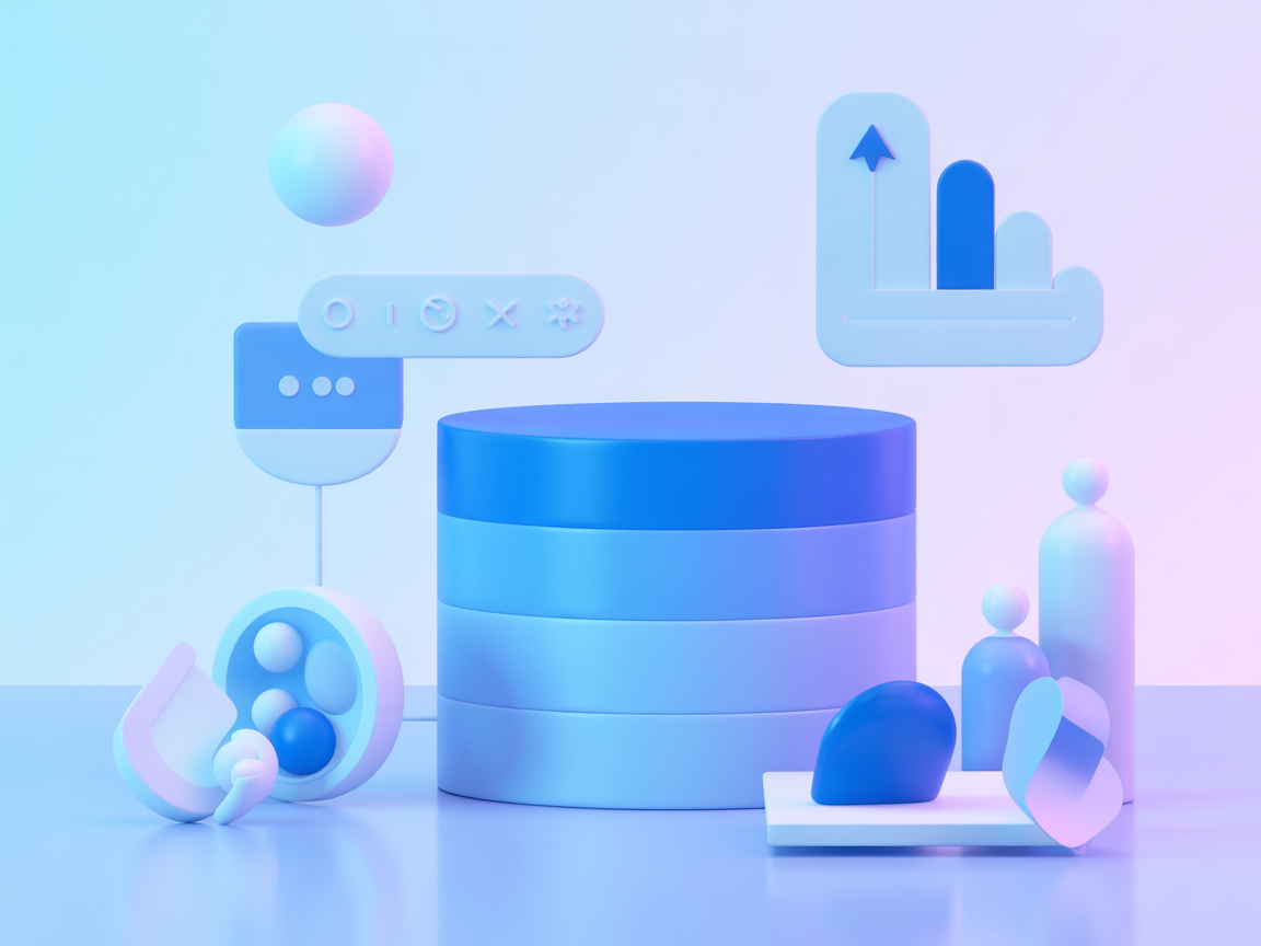 Minimalistický SaaS vektor zobrazující AI agenta spravujícího cloudové služby