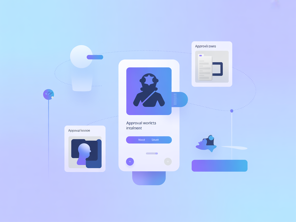 Minimalistische vector van samenwerking en goedkeuringen tussen mens en AI