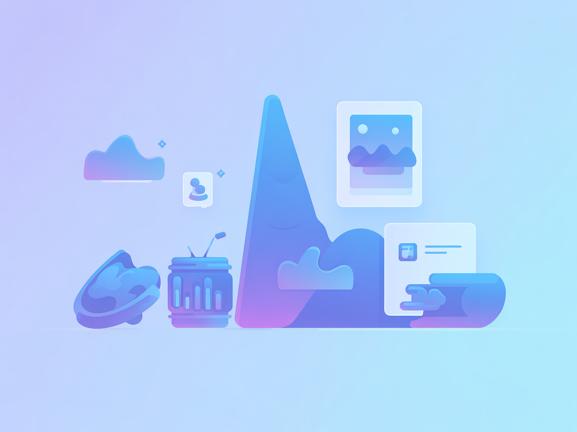Minimalist SaaS cloud integration illustration
