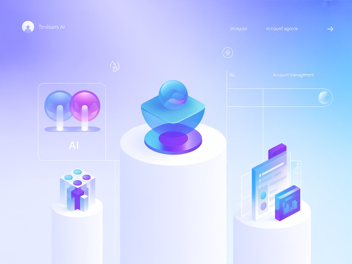 Ilustración vectorial de flujos de datos, modelos de IA y espacio de trabajo en la nube