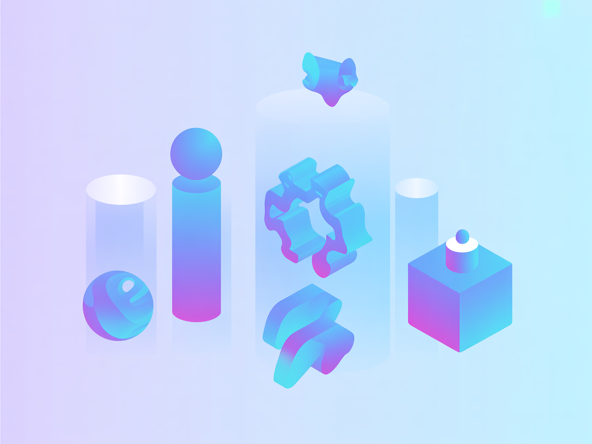 Minimalistische vectorafbeelding met aandelen, financiële grafieken en datastromen