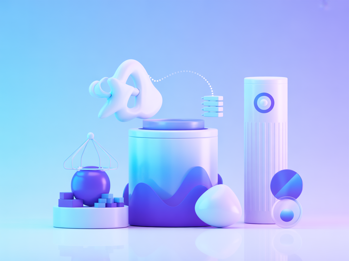 Minimalist vector image of automated workflow orchestration