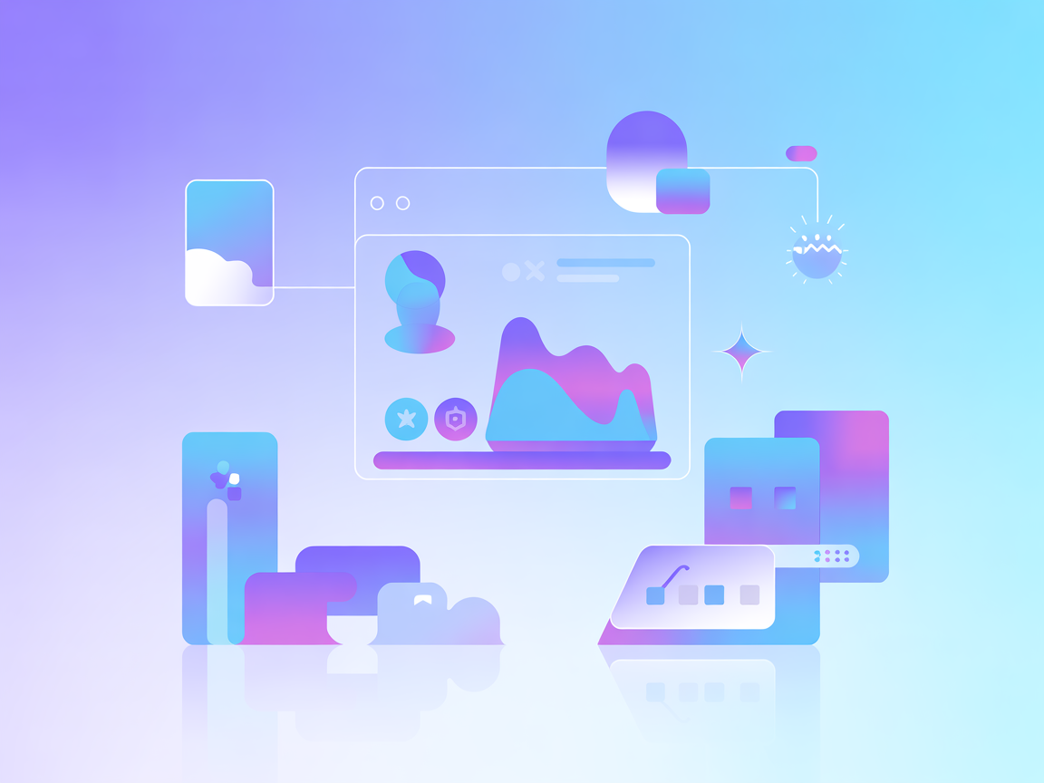 Vectorbeeld van beveiliging en database-toegang, minimalistische SaaS-stijl