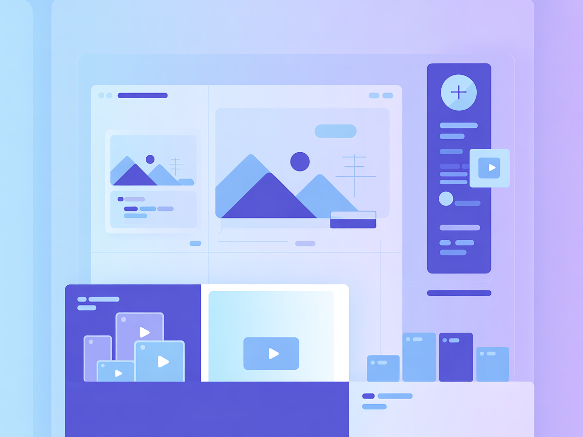 Minimalistische videotijdlijn en bewerk-schaar pictogrammen