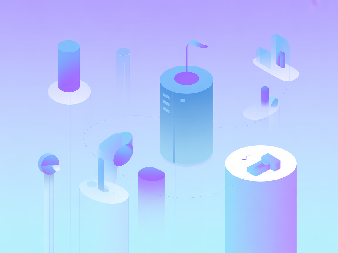 Minimalistische vector die naadloze GraphQL-serververbinding toont