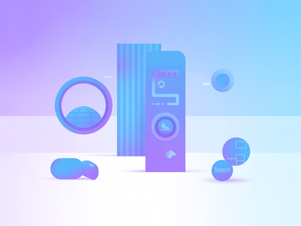 Ilustración vectorial mostrando conexión segura de red y API