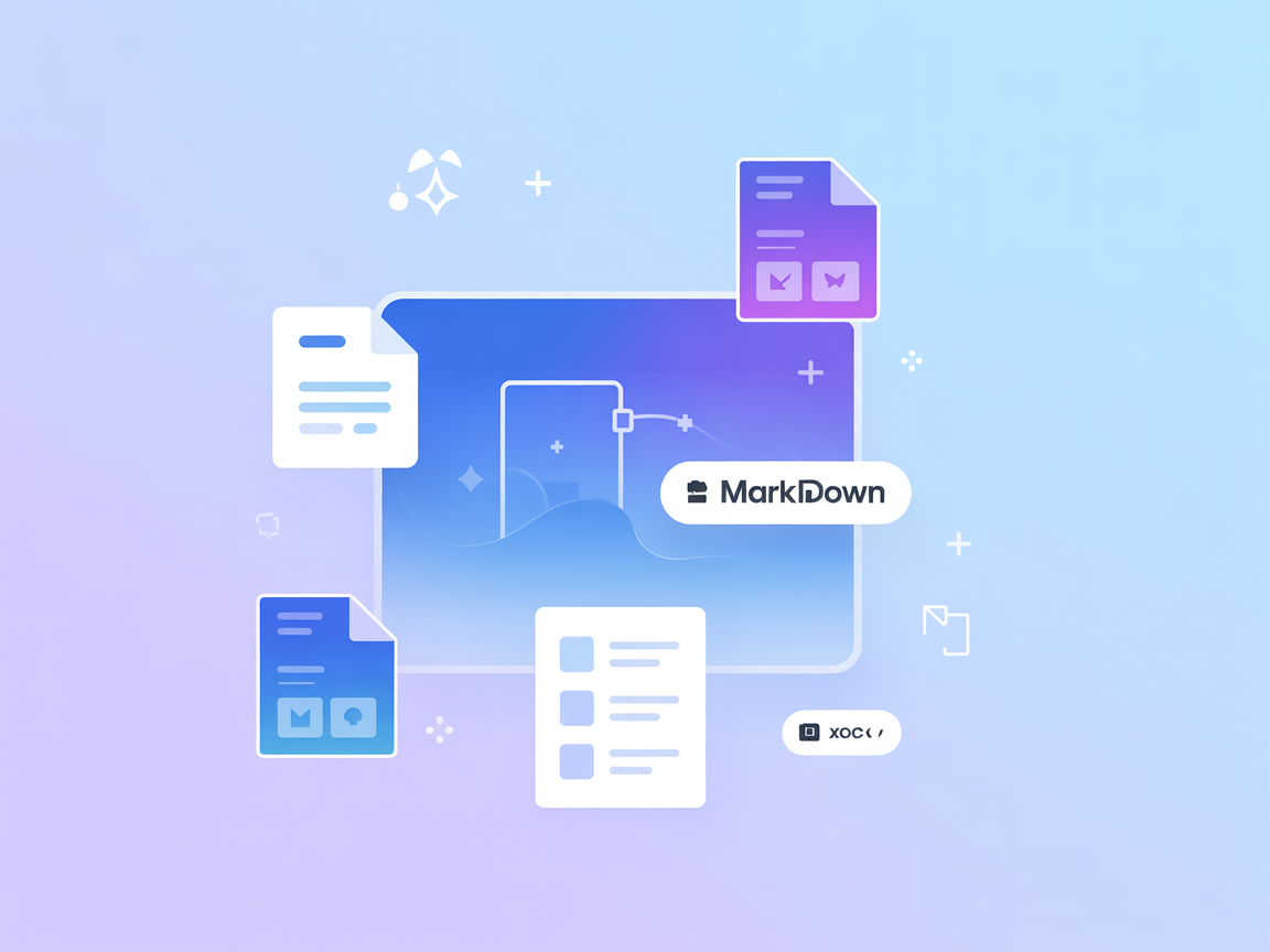 Minimalistische SaaS-illustratie voor documentconversie en cloudopslag