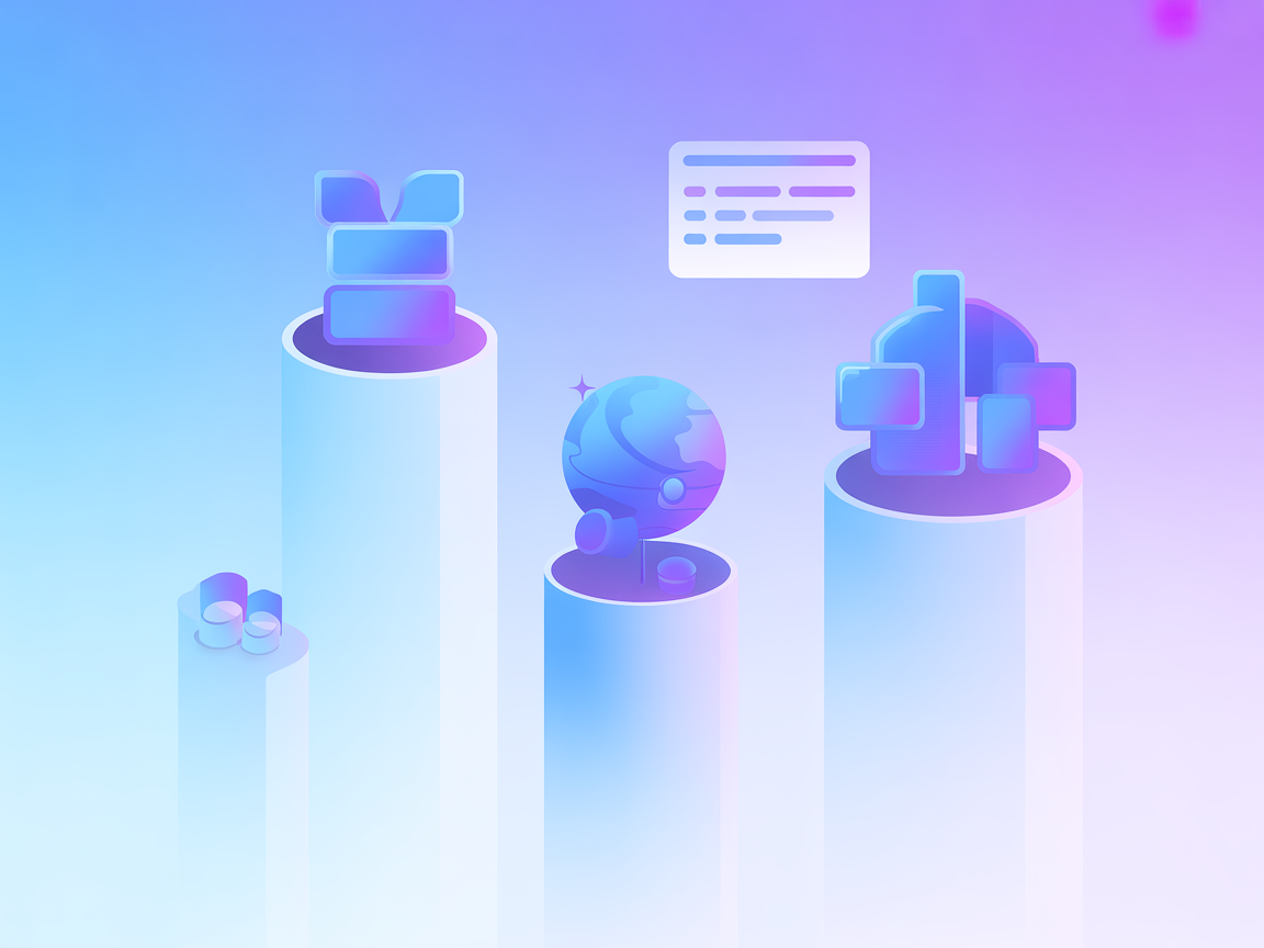 Ilustración vectorial minimalista que representa búsqueda y rastreo integrados con IA para SaaS