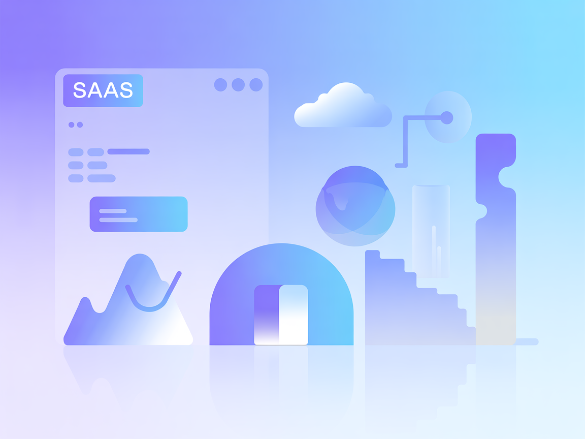 Ilustración vectorial minimalista de herramientas de gestión de tareas y proyectos de Things3