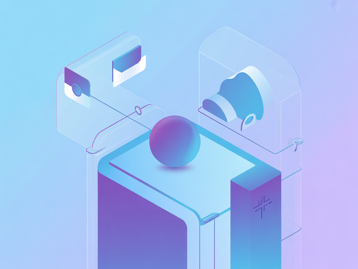 Minimalistische vector die een geautomatiseerde databaseworkflow toont