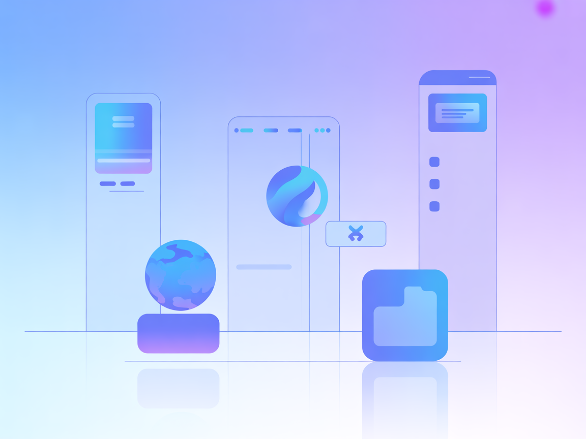 Minimalist CI/CD automation illustration